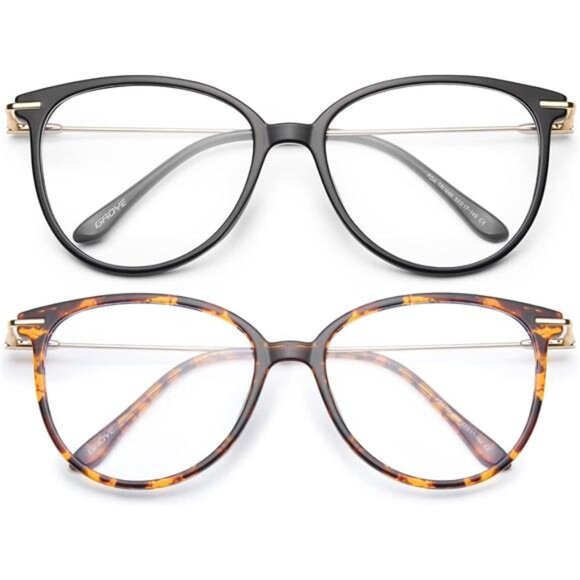 Accessories - Blue Light Blocking Glasses Women/Men, Fashion Cat Eye Fake Eyeglasses UV